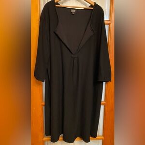 Eileen Fisher Woman Classic Black rayon blend Dress 3/4 sleeve 3X